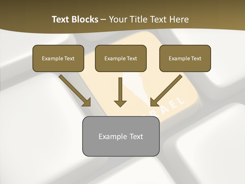 A Computer Keyboard With A Yellow Button On It PowerPoint Template
