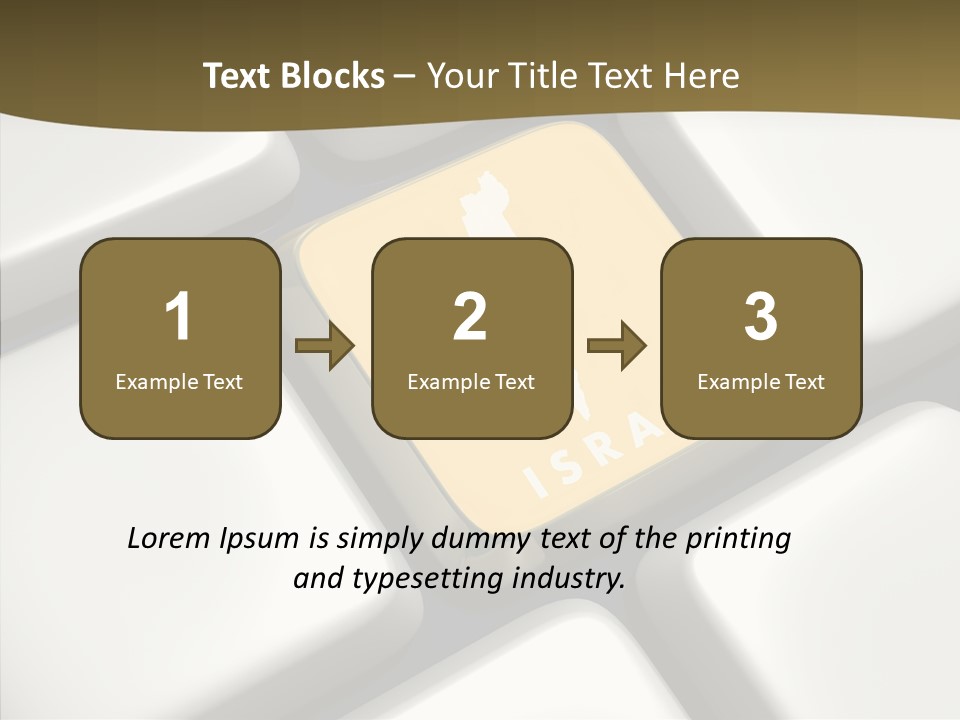 A Computer Keyboard With A Yellow Button On It PowerPoint Template