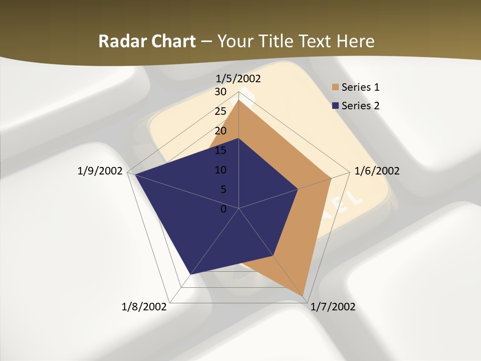 A Computer Keyboard With A Yellow Button On It PowerPoint Template