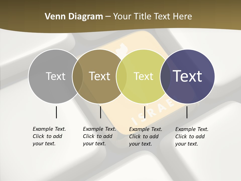 A Computer Keyboard With A Yellow Button On It PowerPoint Template