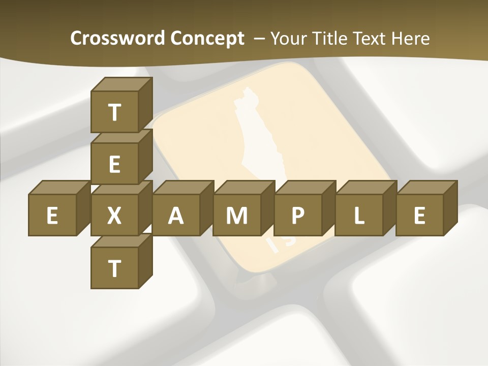 A Computer Keyboard With A Yellow Button On It PowerPoint Template