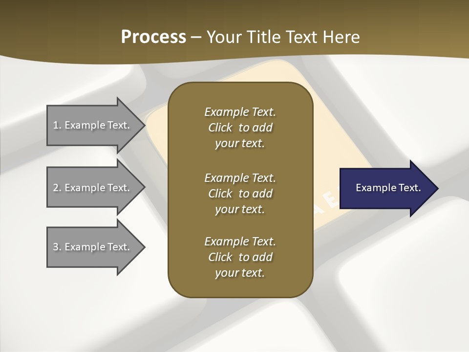A Computer Keyboard With A Yellow Button On It PowerPoint Template