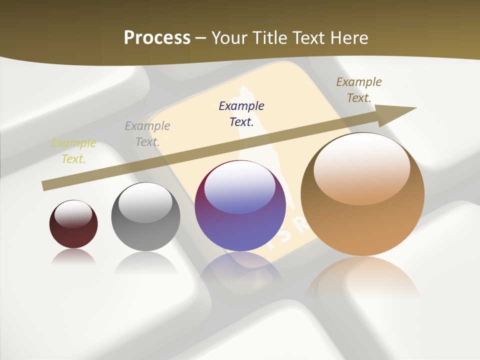 A Computer Keyboard With A Yellow Button On It PowerPoint Template