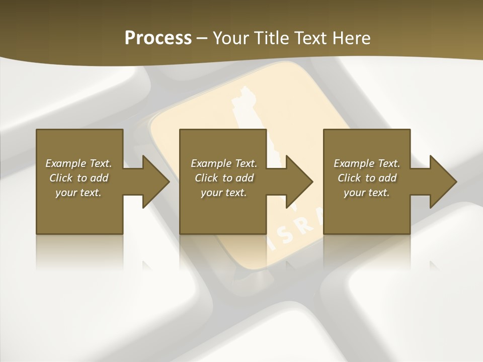 A Computer Keyboard With A Yellow Button On It PowerPoint Template