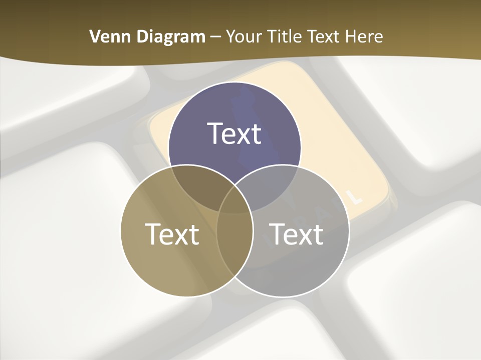 A Computer Keyboard With A Yellow Button On It PowerPoint Template