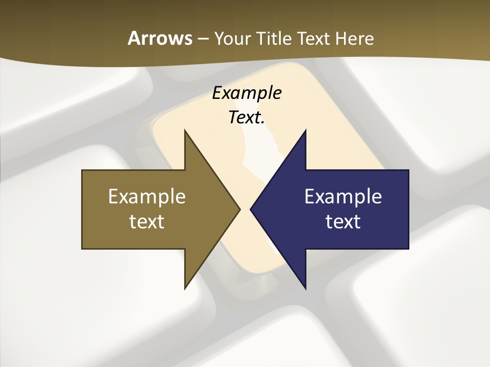 A Computer Keyboard With A Yellow Button On It PowerPoint Template