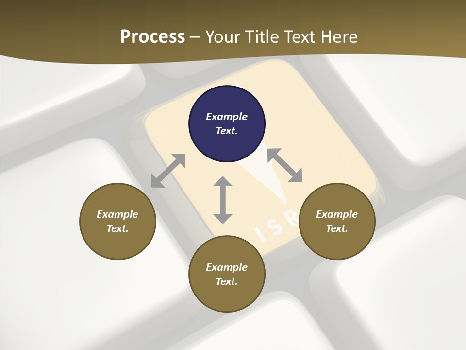 A Computer Keyboard With A Yellow Button On It PowerPoint Template