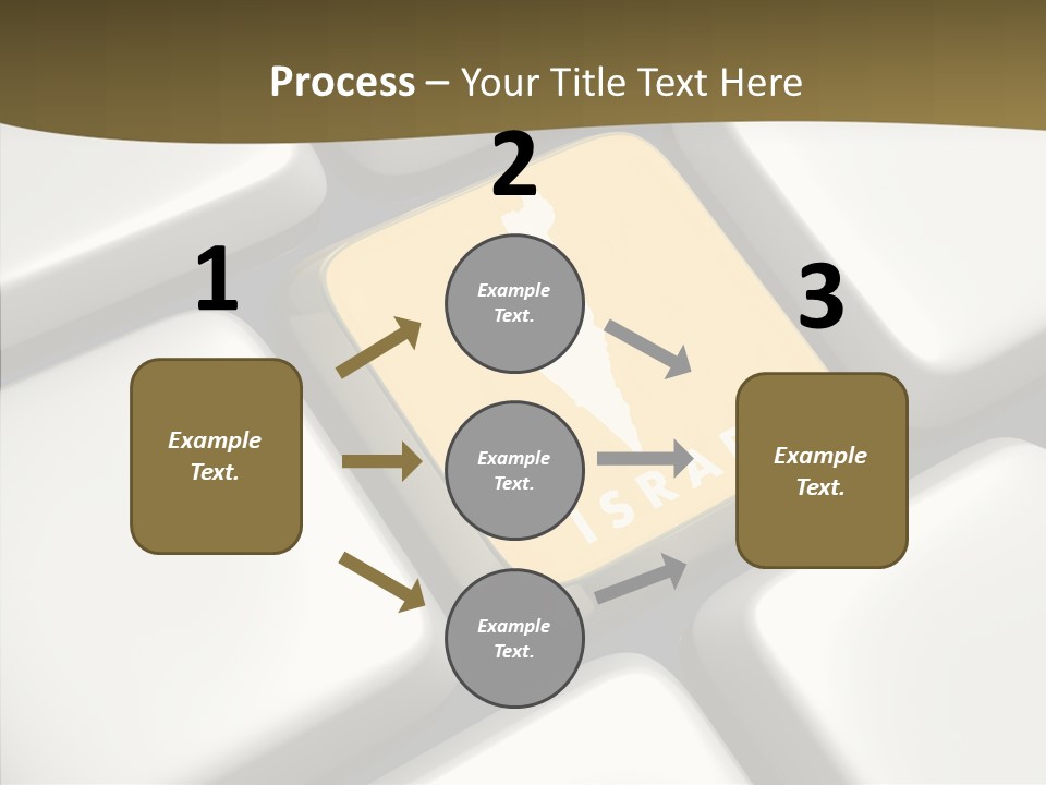 A Computer Keyboard With A Yellow Button On It PowerPoint Template