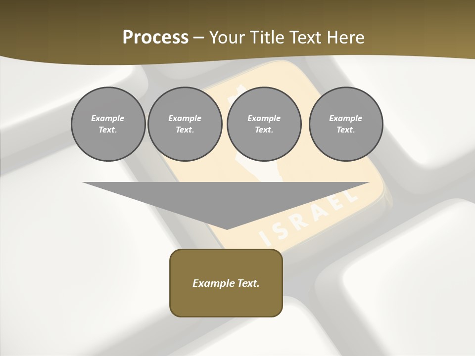 A Computer Keyboard With A Yellow Button On It PowerPoint Template