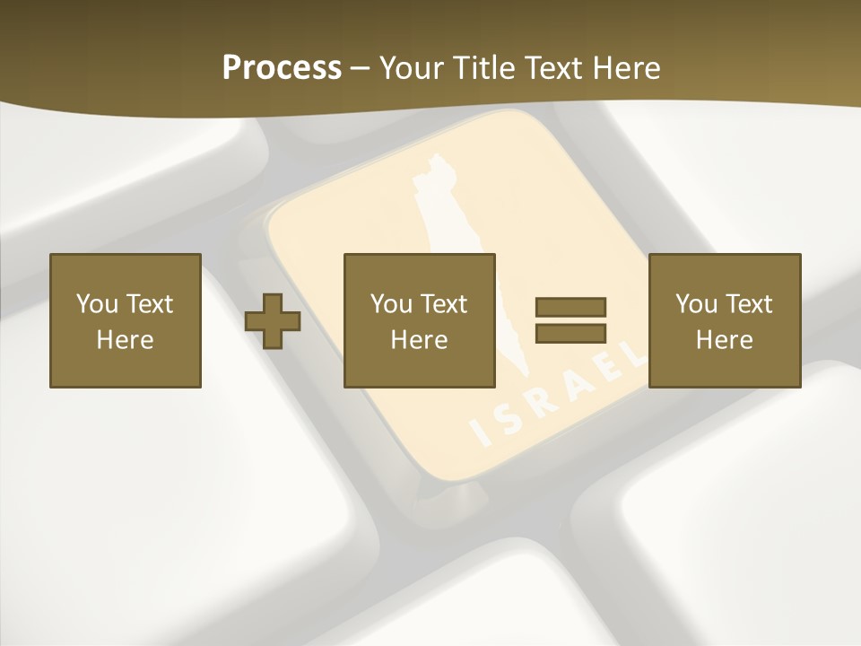 A Computer Keyboard With A Yellow Button On It PowerPoint Template