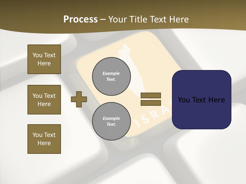 A Computer Keyboard With A Yellow Button On It PowerPoint Template