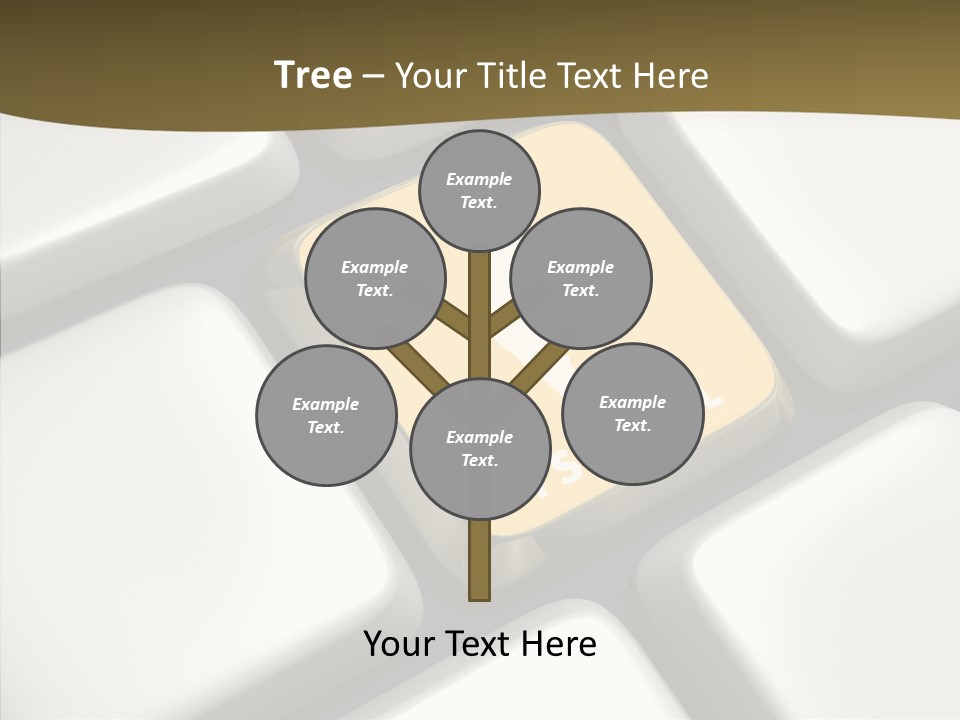 A Computer Keyboard With A Yellow Button On It PowerPoint Template