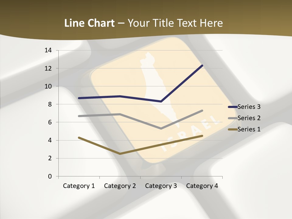 A Computer Keyboard With A Yellow Button On It PowerPoint Template