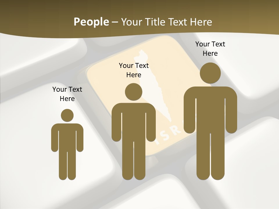 A Computer Keyboard With A Yellow Button On It PowerPoint Template