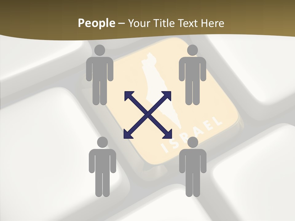 A Computer Keyboard With A Yellow Button On It PowerPoint Template