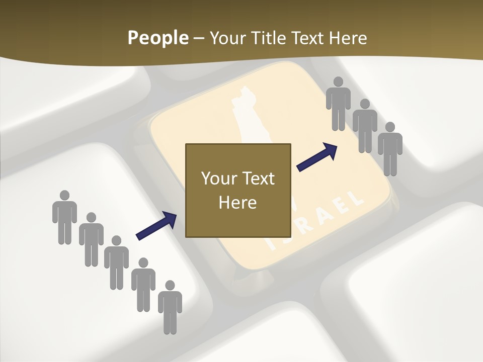 A Computer Keyboard With A Yellow Button On It PowerPoint Template