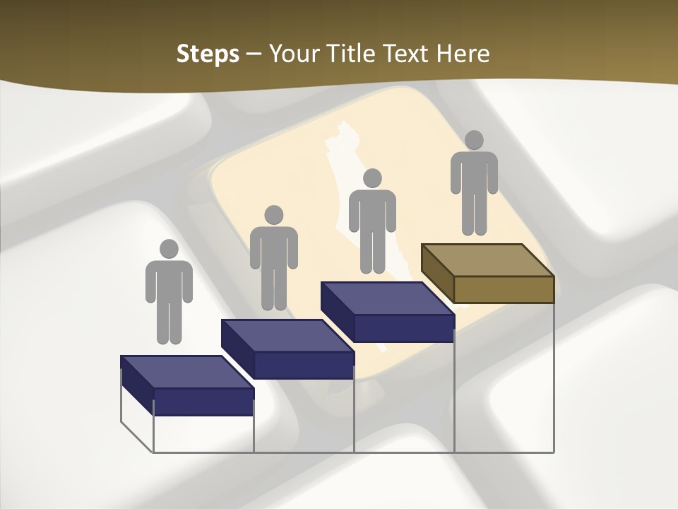 A Computer Keyboard With A Yellow Button On It PowerPoint Template