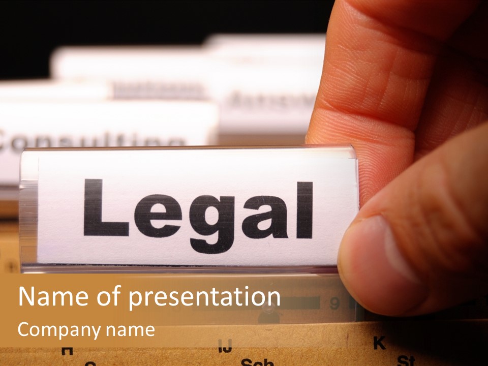 Sue Lawyer Index PowerPoint Template