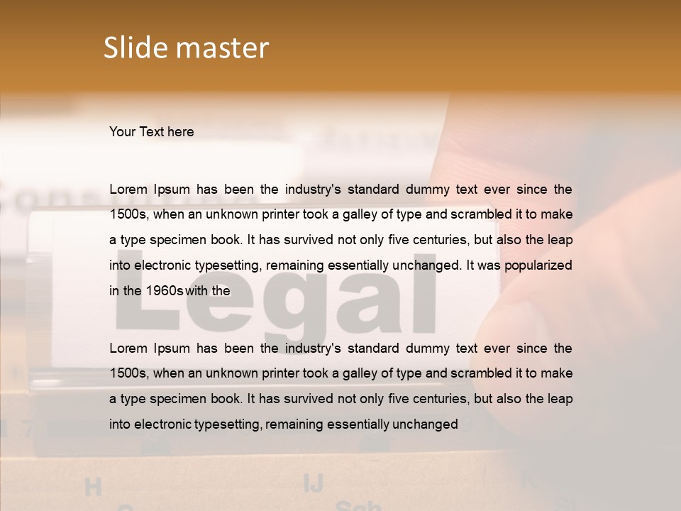 Sue Lawyer Index PowerPoint Template