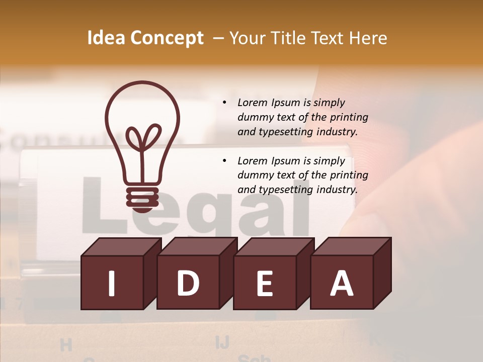 Sue Lawyer Index PowerPoint Template