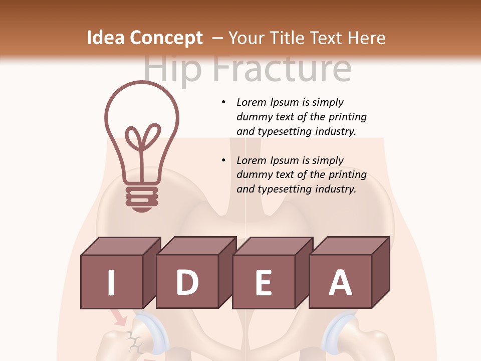 Injured Hip Illustration PowerPoint Template