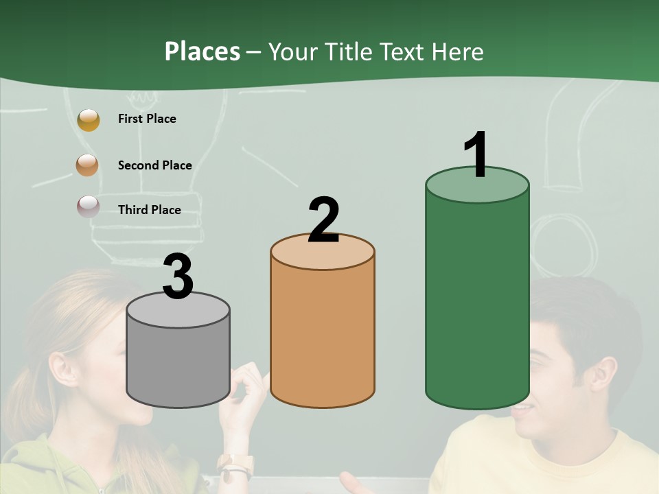 Gesturing Guy Thoughtful PowerPoint Template