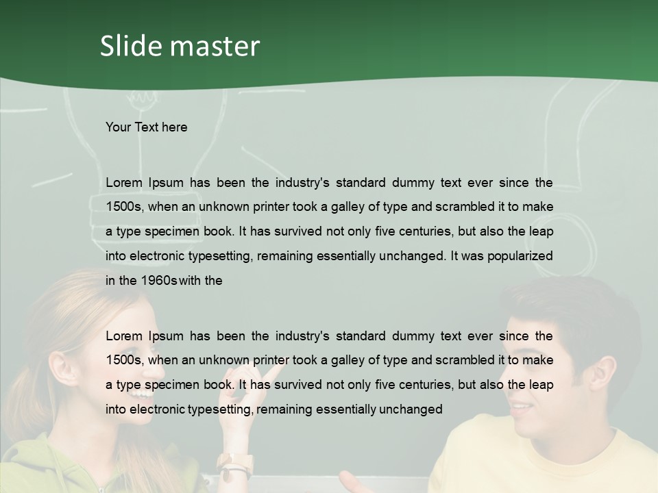 Gesturing Guy Thoughtful PowerPoint Template