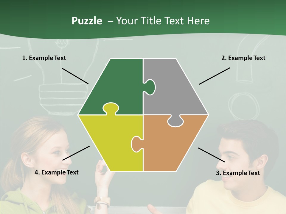 Gesturing Guy Thoughtful PowerPoint Template