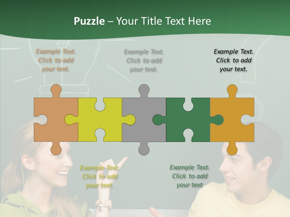 Gesturing Guy Thoughtful PowerPoint Template