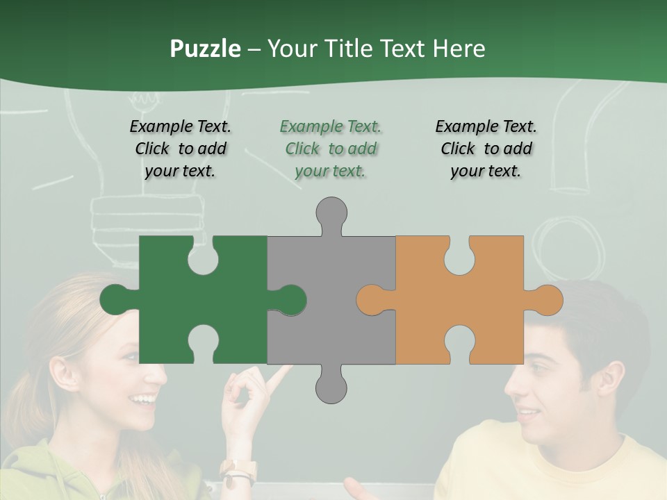 Gesturing Guy Thoughtful PowerPoint Template