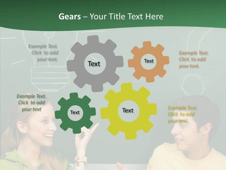 Gesturing Guy Thoughtful PowerPoint Template