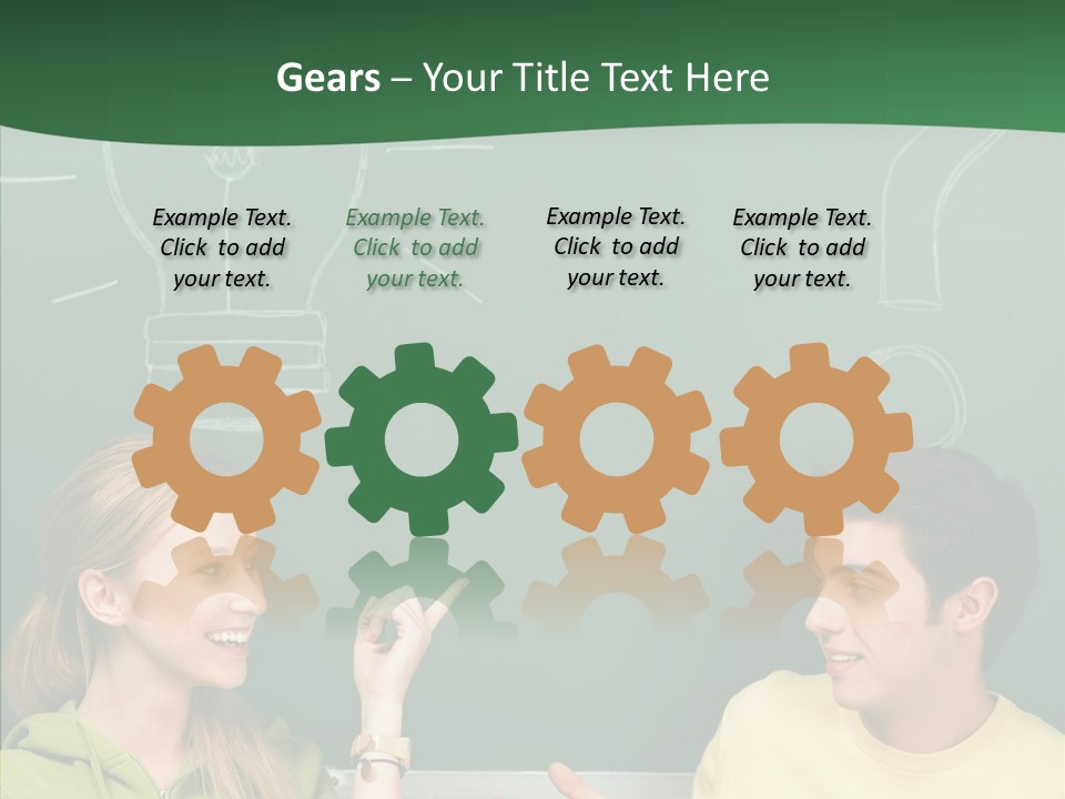 Gesturing Guy Thoughtful PowerPoint Template