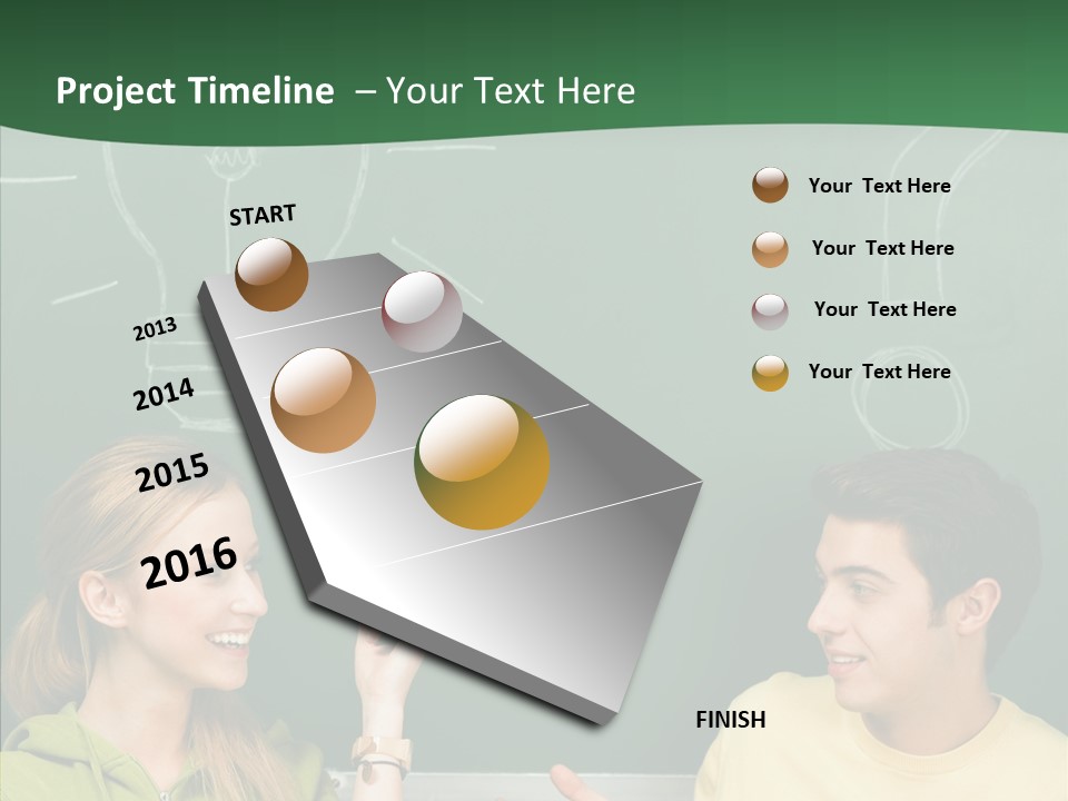 Gesturing Guy Thoughtful PowerPoint Template