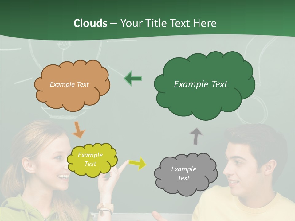 Gesturing Guy Thoughtful PowerPoint Template