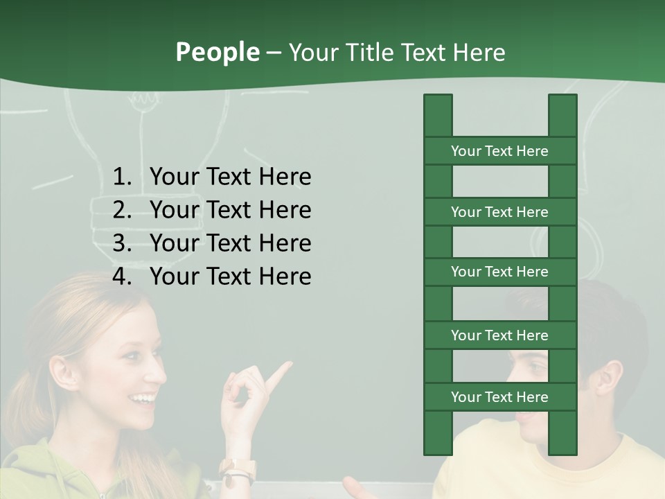 Gesturing Guy Thoughtful PowerPoint Template