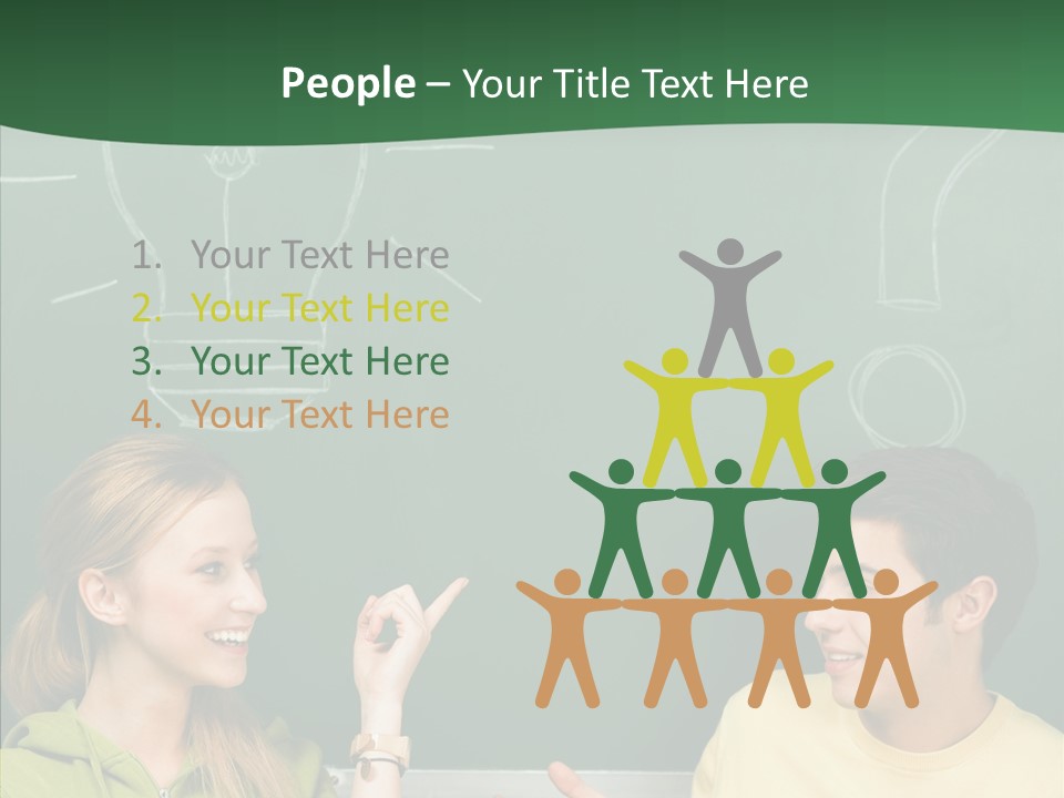 Gesturing Guy Thoughtful PowerPoint Template