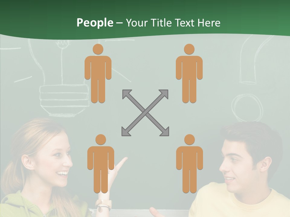 Gesturing Guy Thoughtful PowerPoint Template