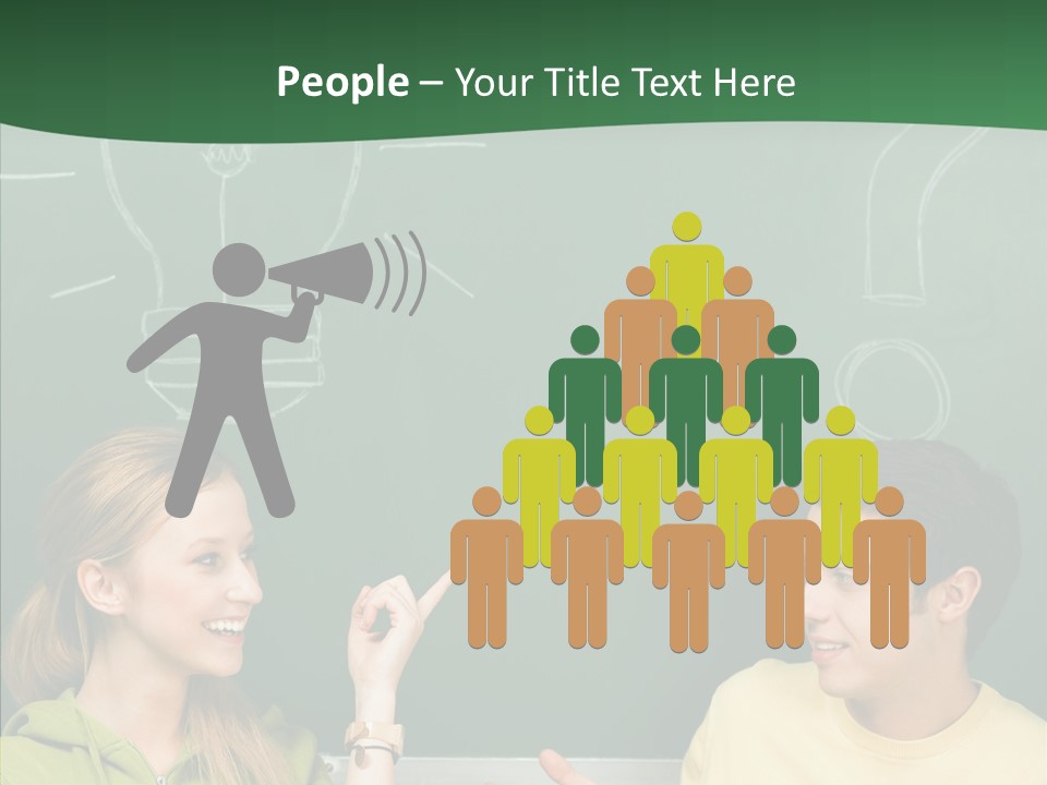 Gesturing Guy Thoughtful PowerPoint Template