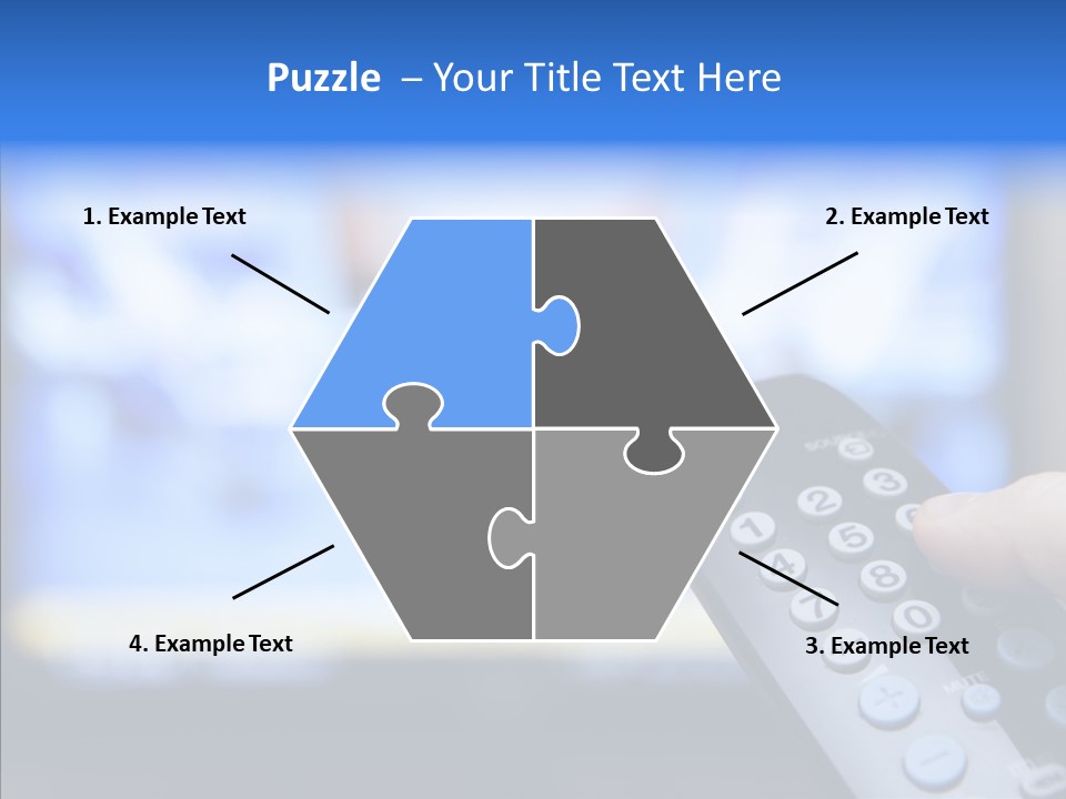 A Person Holding A Remote Control In Front Of A Television PowerPoint Template