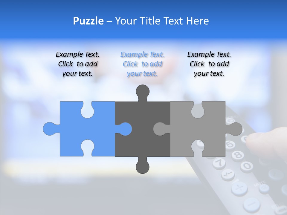 A Person Holding A Remote Control In Front Of A Television PowerPoint Template