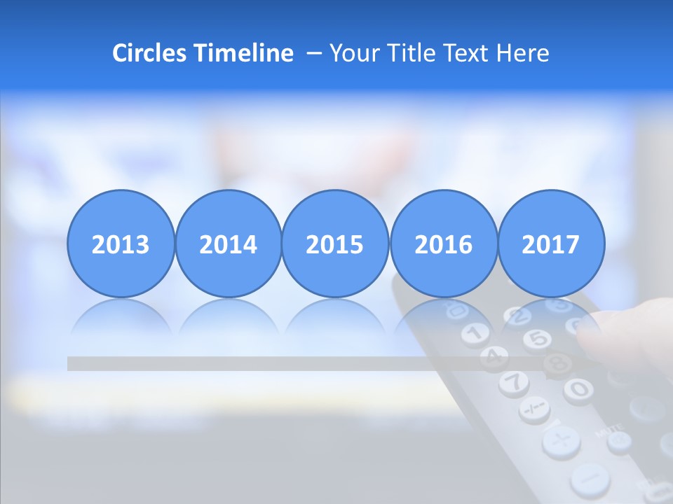 A Person Holding A Remote Control In Front Of A Television PowerPoint Template