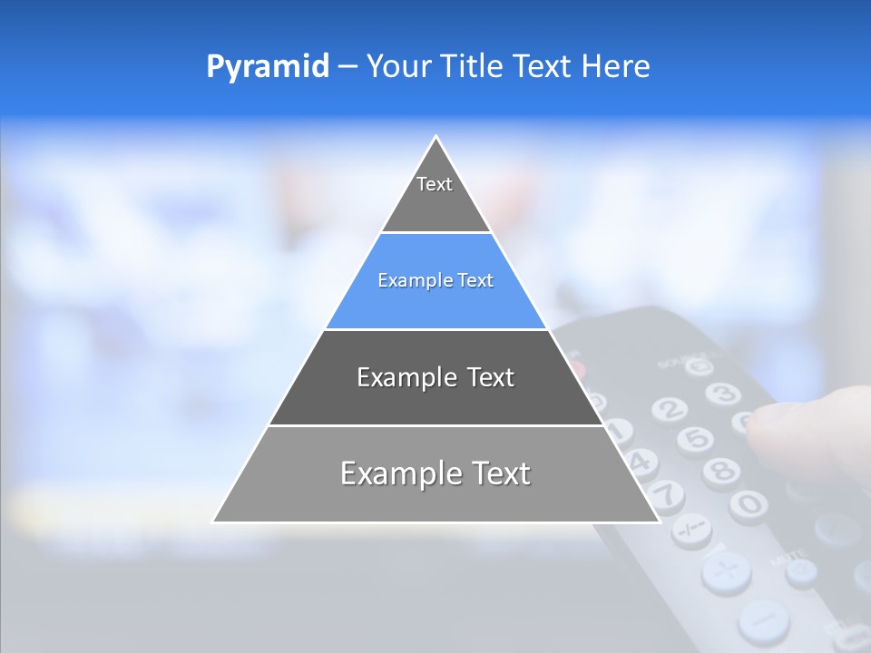 A Person Holding A Remote Control In Front Of A Television PowerPoint Template