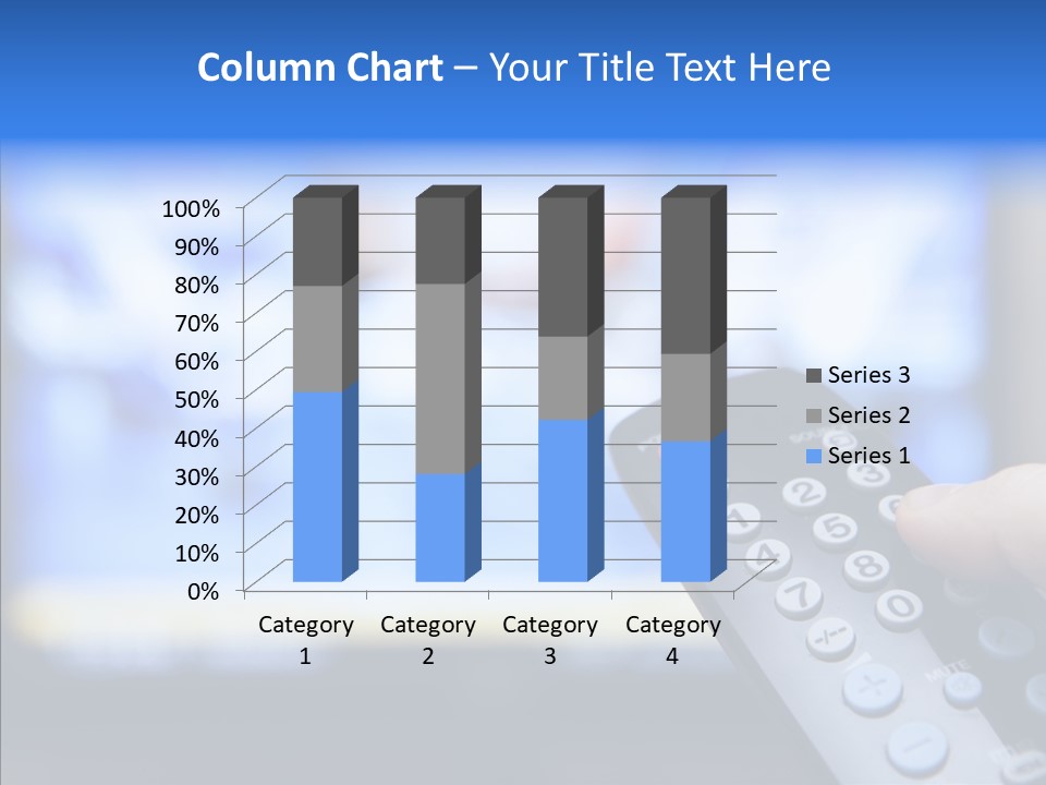 A Person Holding A Remote Control In Front Of A Television PowerPoint Template