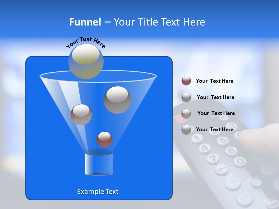A Person Holding A Remote Control In Front Of A Television PowerPoint Template