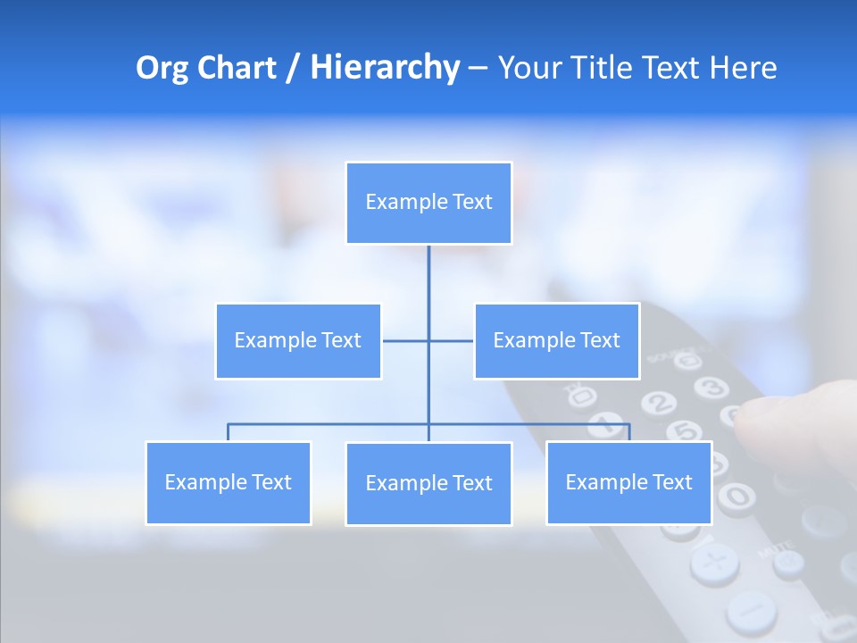 A Person Holding A Remote Control In Front Of A Television PowerPoint Template