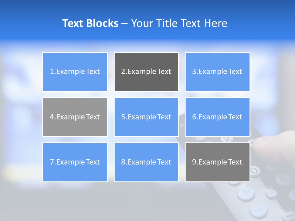 A Person Holding A Remote Control In Front Of A Television PowerPoint Template