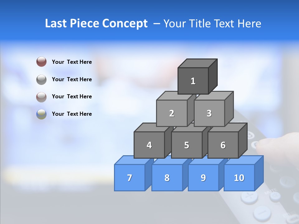 A Person Holding A Remote Control In Front Of A Television PowerPoint Template