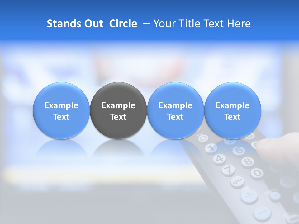 A Person Holding A Remote Control In Front Of A Television PowerPoint Template