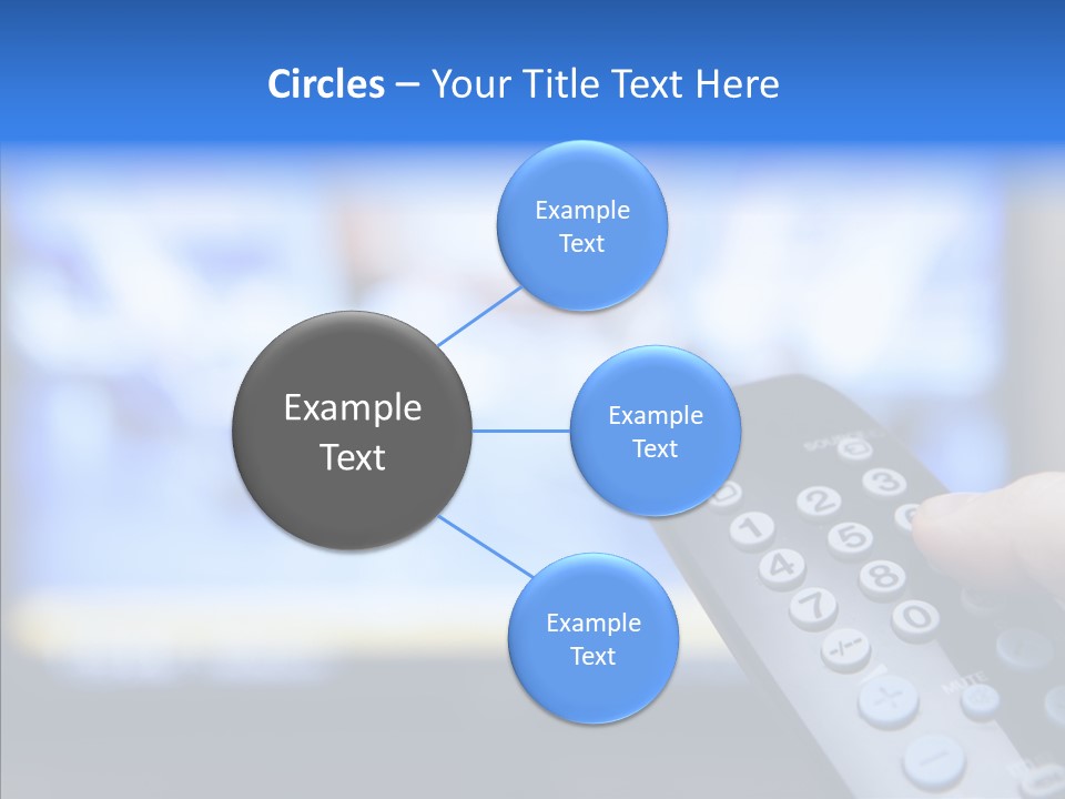 A Person Holding A Remote Control In Front Of A Television PowerPoint Template