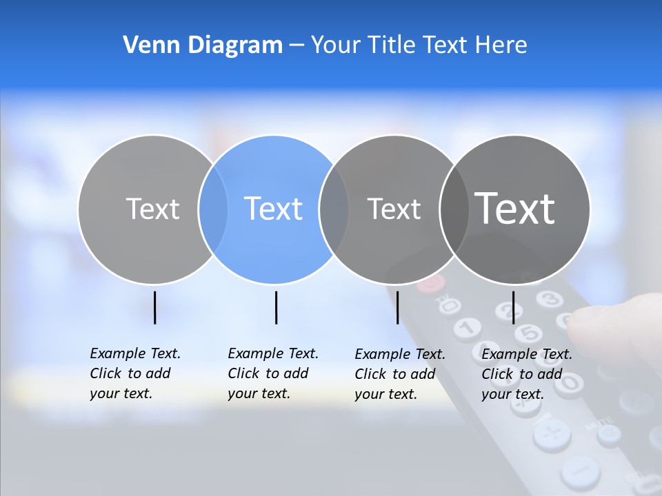 A Person Holding A Remote Control In Front Of A Television PowerPoint Template